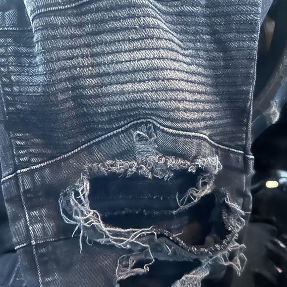 Guess heavy distressed moto jeans slim tapered - Picture 5 of 9